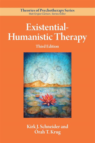 Photo of the new orange cover of the latest 3rd Edition of Existential-Humanistic Therapy published in November 2025 by APA